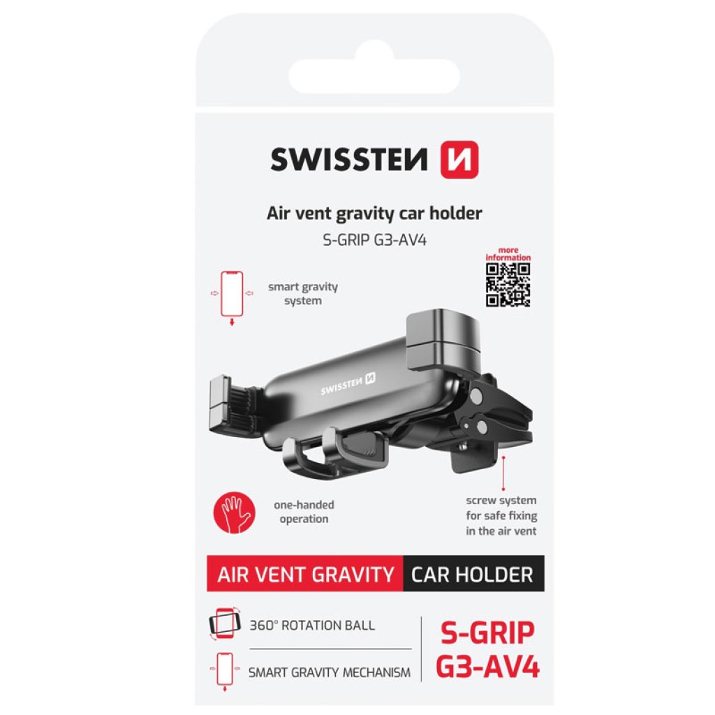 Swissten Wireless Charging Magnetic Air Vent Car Holder